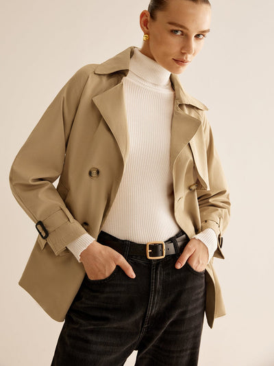 Trench-coat à boucles